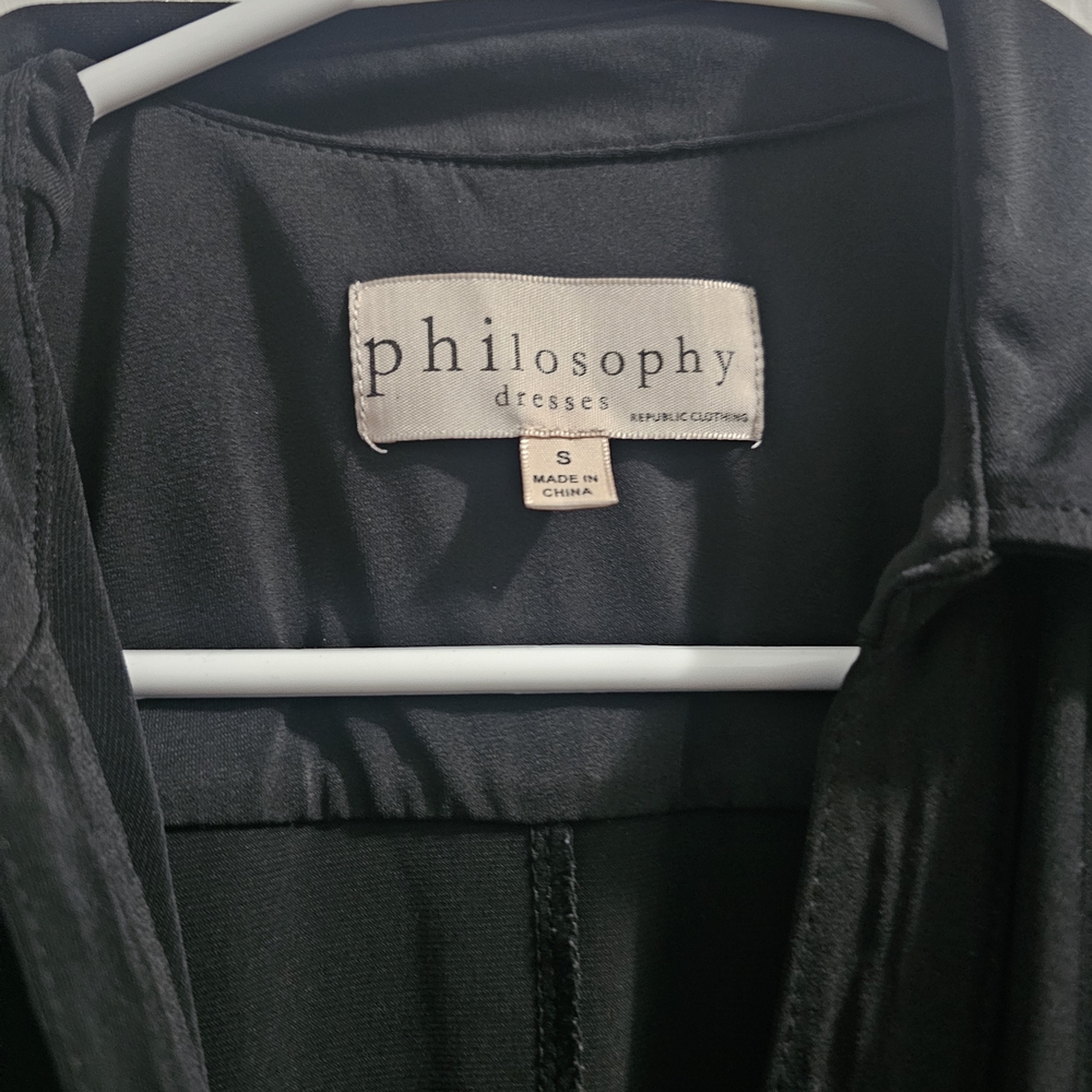 Philosophy Black Button-Front Dress - Picture 4 of 4